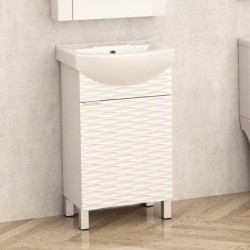 ICP 5091NEW - Долен PVC шкаф за баня, бял