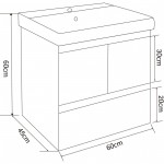 Долен PVC шкаф за баня ICP 6060