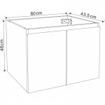 ICP6045 - Долен PVC шкаф за баня, бял