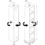 Въртяща се PVC колона за баня ICP 2525