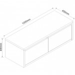 Долен окачен PVC шкаф за баня ICP 4540-120