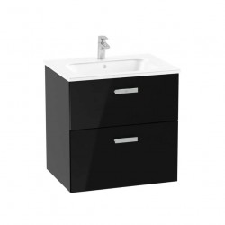 VICTORIA PRO - Луксозна мебел за баня с чекмеджета 600 мм, черен гланц 