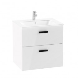 VICTORIA PRO 2 - Дизайнерска мебел за баня с чекмеджета 600 мм, бял гланц 
