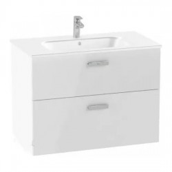 VICTORIA PRO - Изискана мебел за баня с чекмеджета 800 мм, бял гланц 