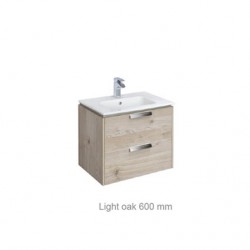 Долен шкаф за баня с умивалник светъл дъб LAGO 60