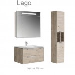 Долен шкаф за баня с умивалник светъл дъб LAGO 80