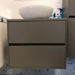 Долен шкаф за баня без мивка сив Crea 80 см - S924-018